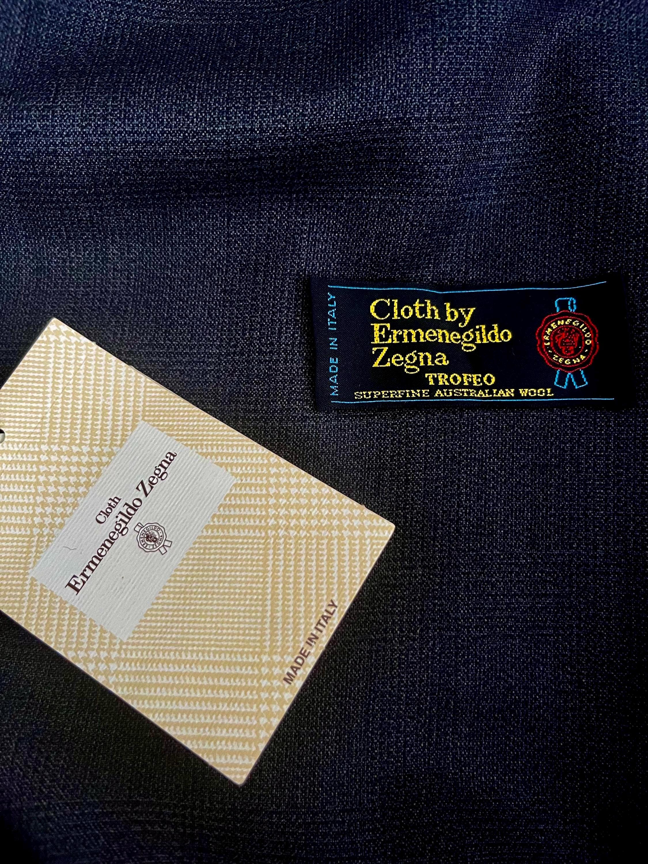 Ermenegildo Zegna 2.85m Suiting Dark Gray Anthracite Wool Luxury