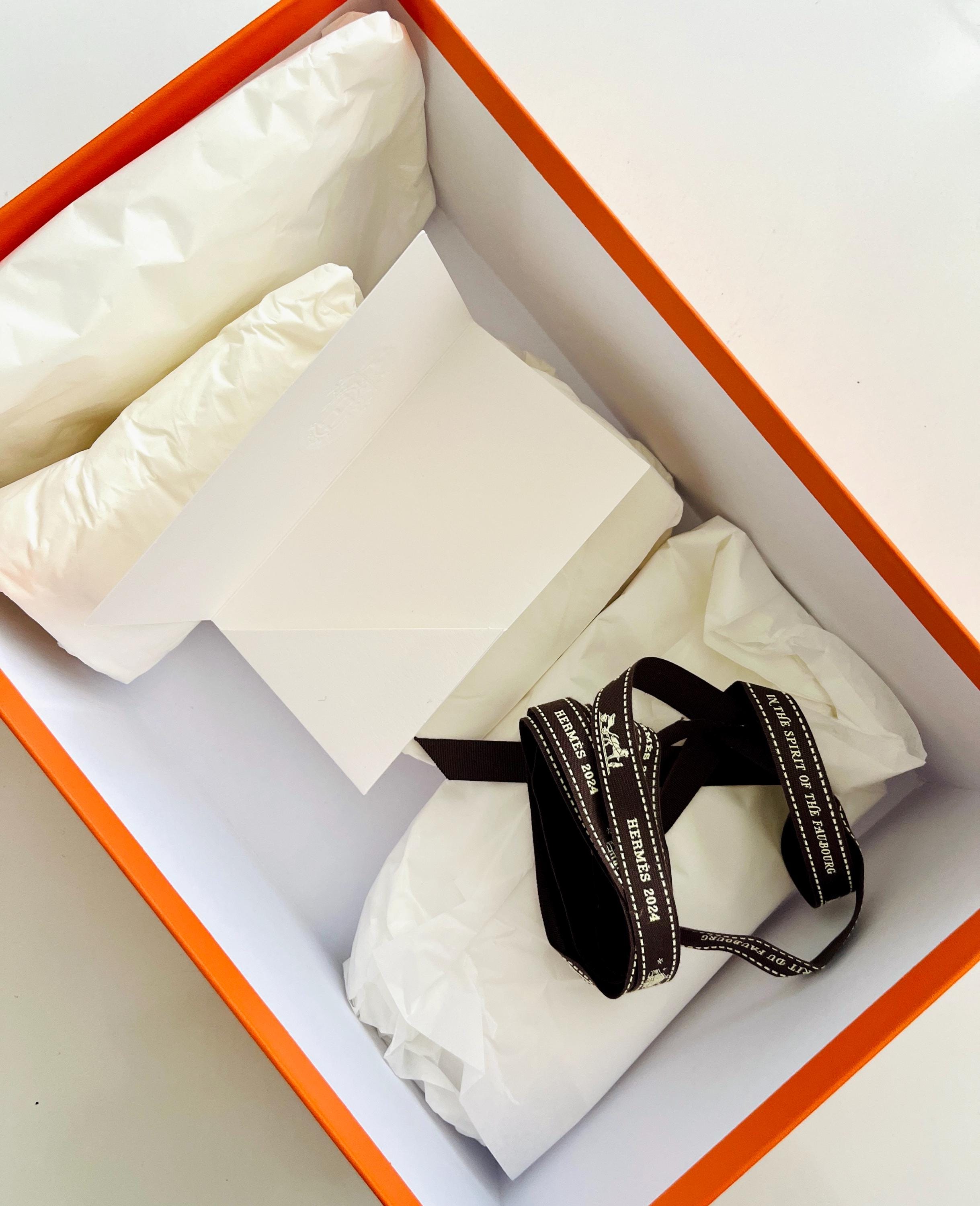 Authentic Hermès Orange Gift Box With Ribbon – Vintage Accessory
