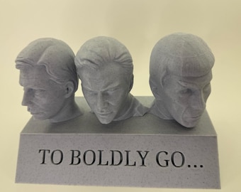 Star Trek TOS “To Boldly Go” Kirk, Spock, McCoy desktop statue