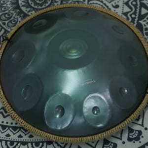 Handpan D Minor Grass Green 10 notes Hand Pan Drum with Accessories