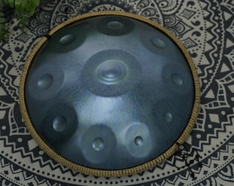 Vintage Handpan Night Sky Blue 10 Notes D Minor