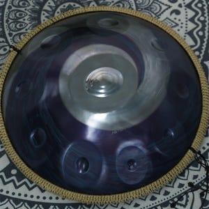 Handpan Purple Silver 10 Notes D Minor Suitable as A Musical Gift