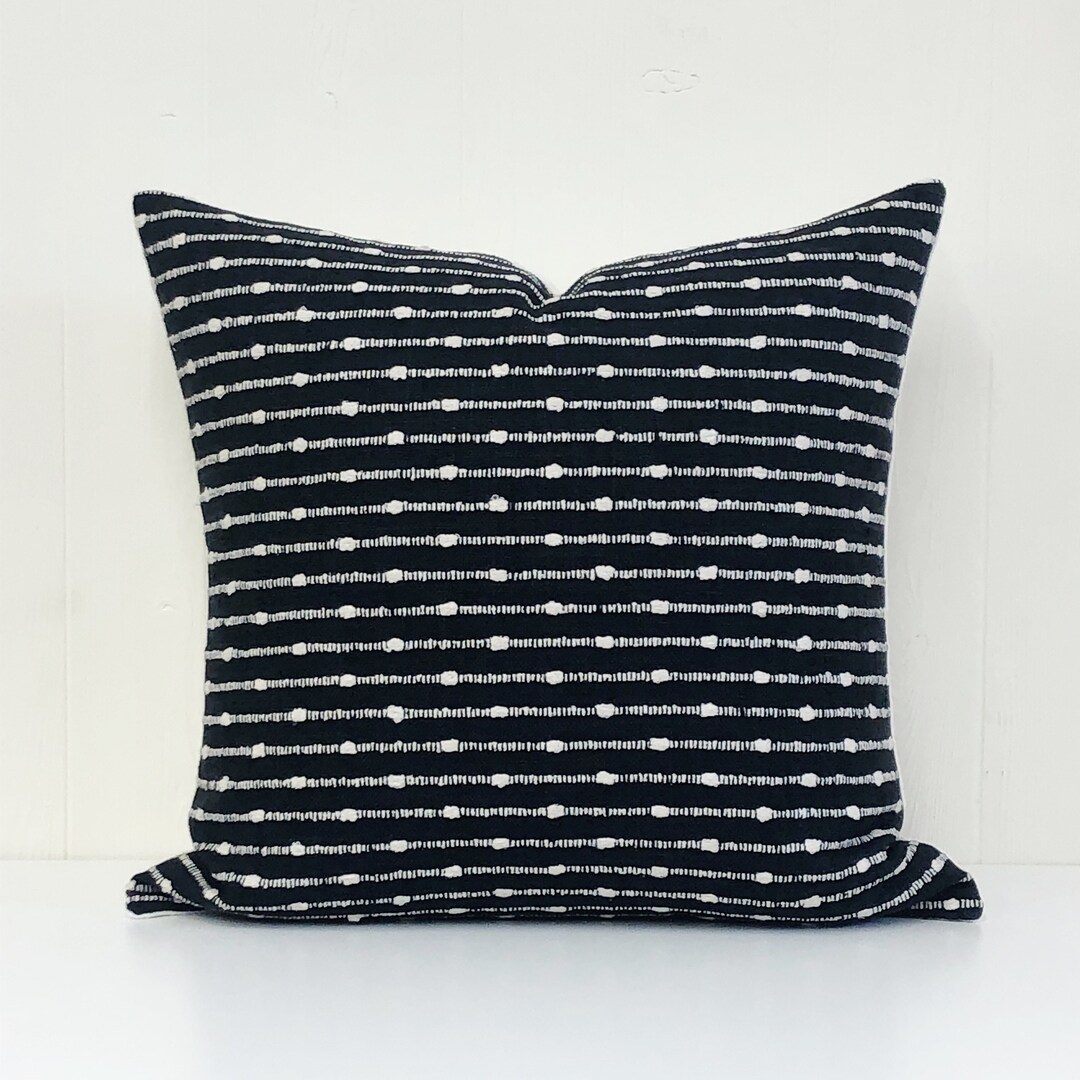 Black & White Striped Pillow Cover // Throw Pillow // Etsy