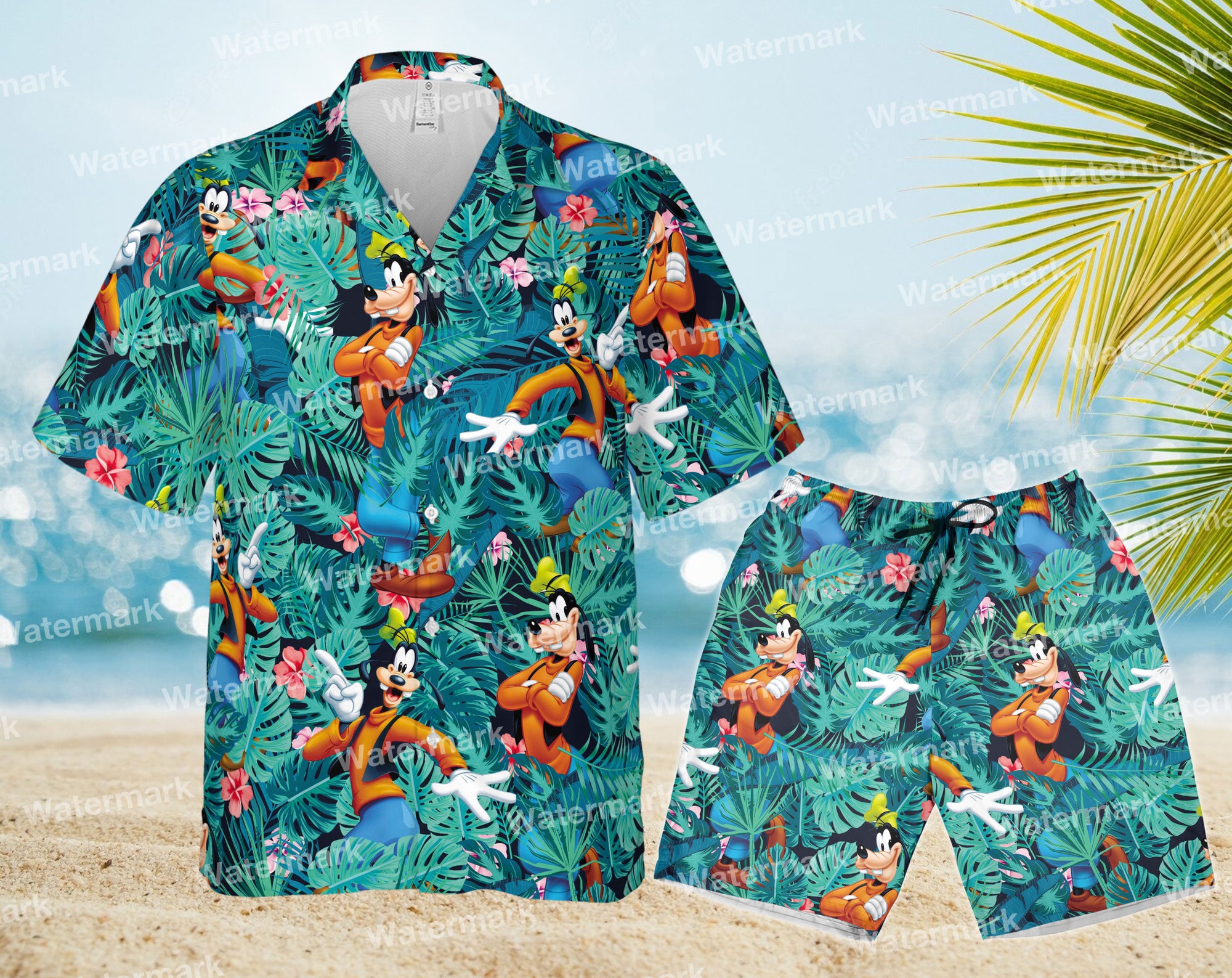Goofy floral hawaiian shirt