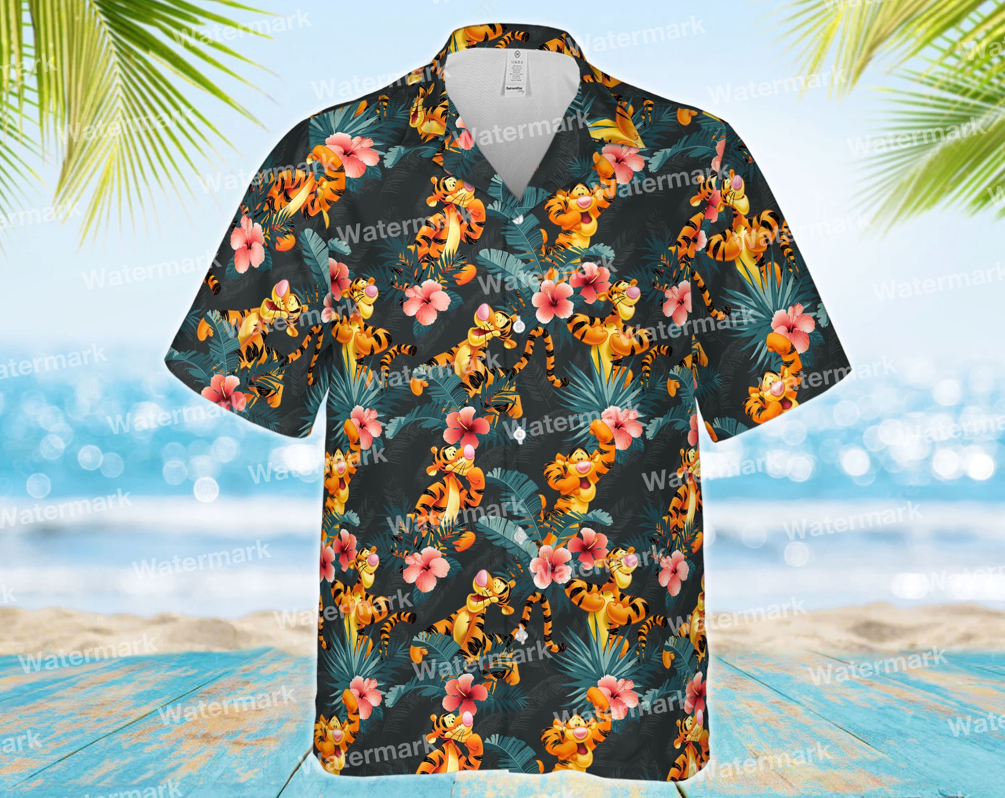 Tigger disney hawaiian shirt