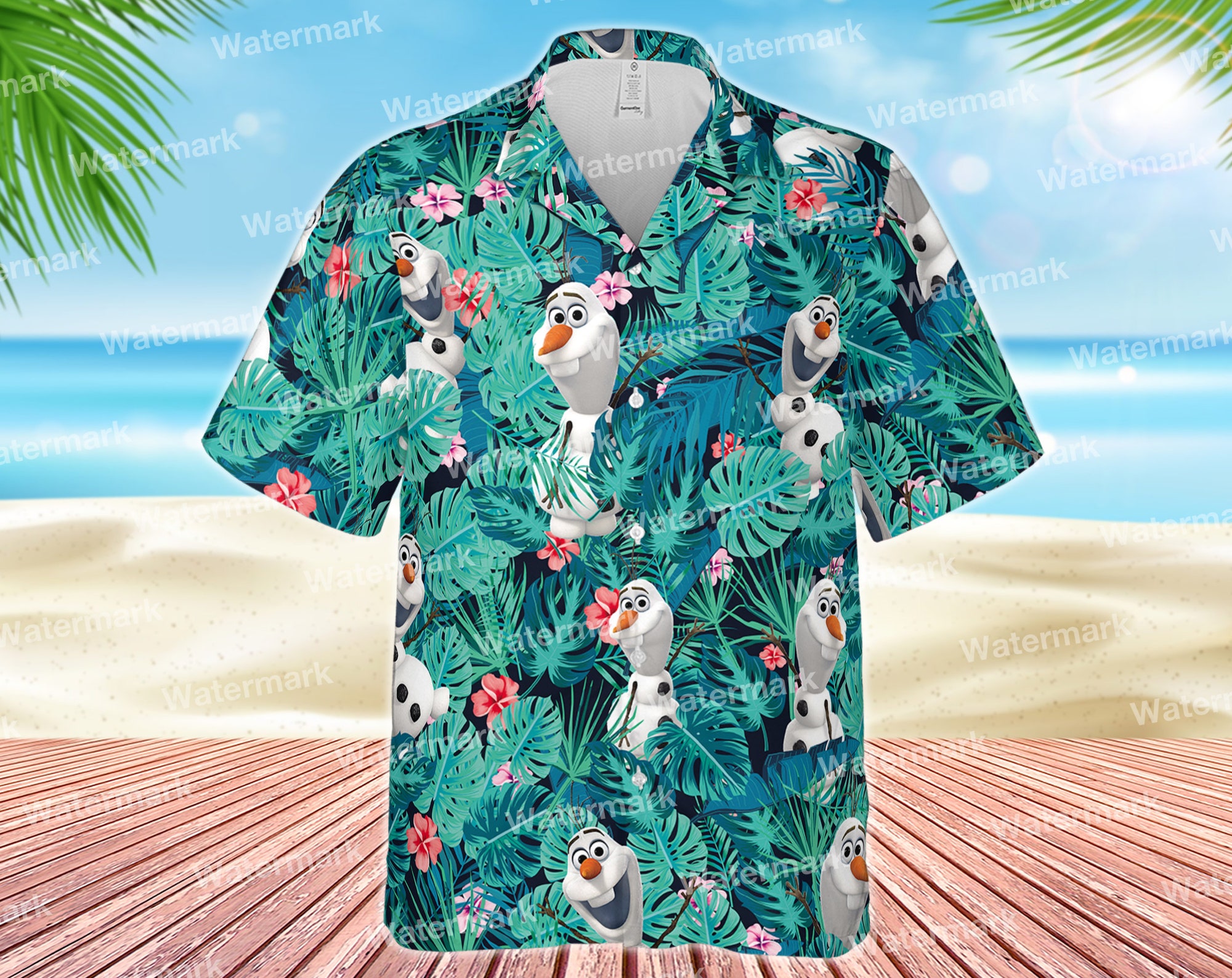 Olaf hawaiian shirt, frozen hawaiian shirt