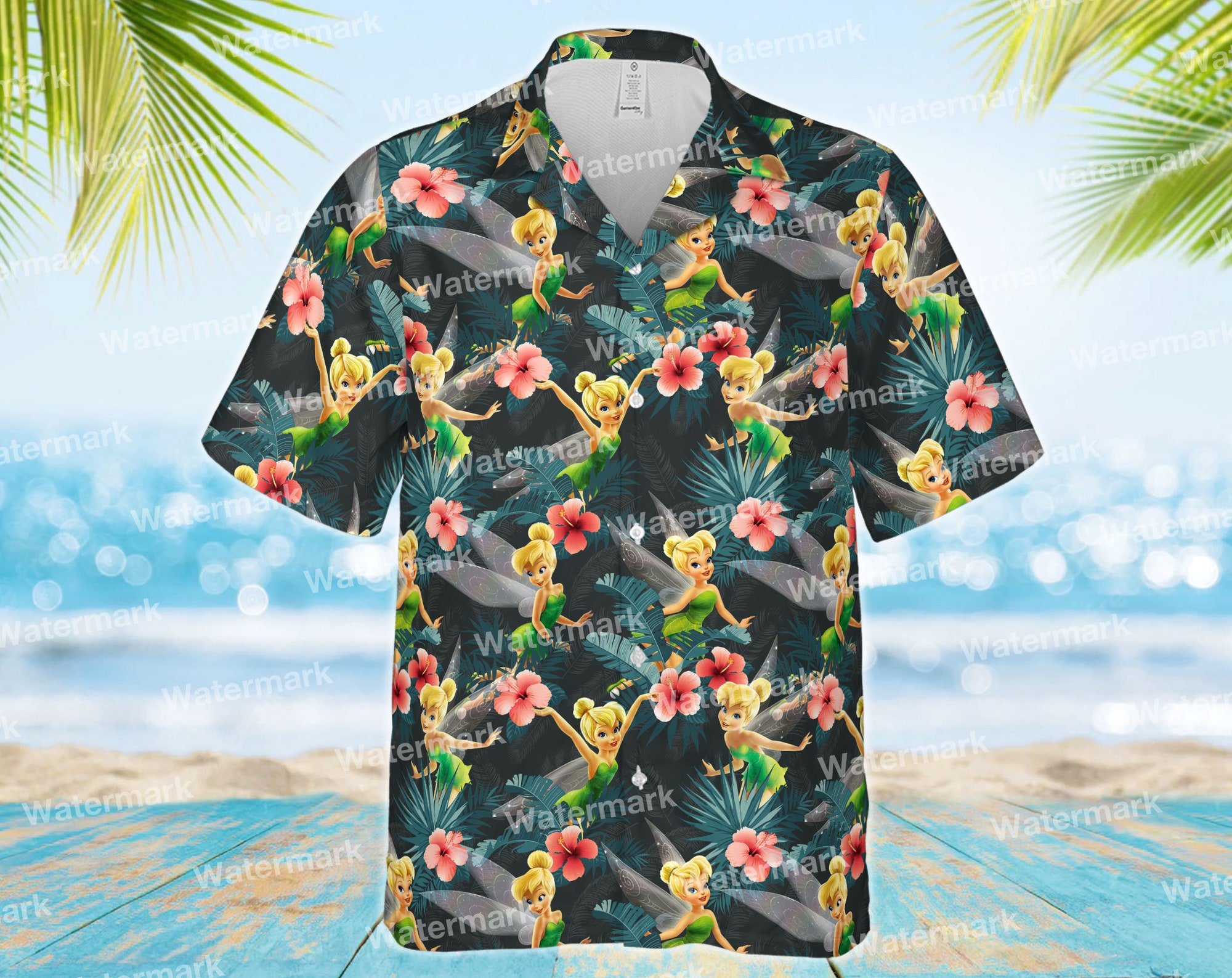 Tinker Bell Disney Hawaiian Shirt Tinker Bell Disney Hawaiian Shirt