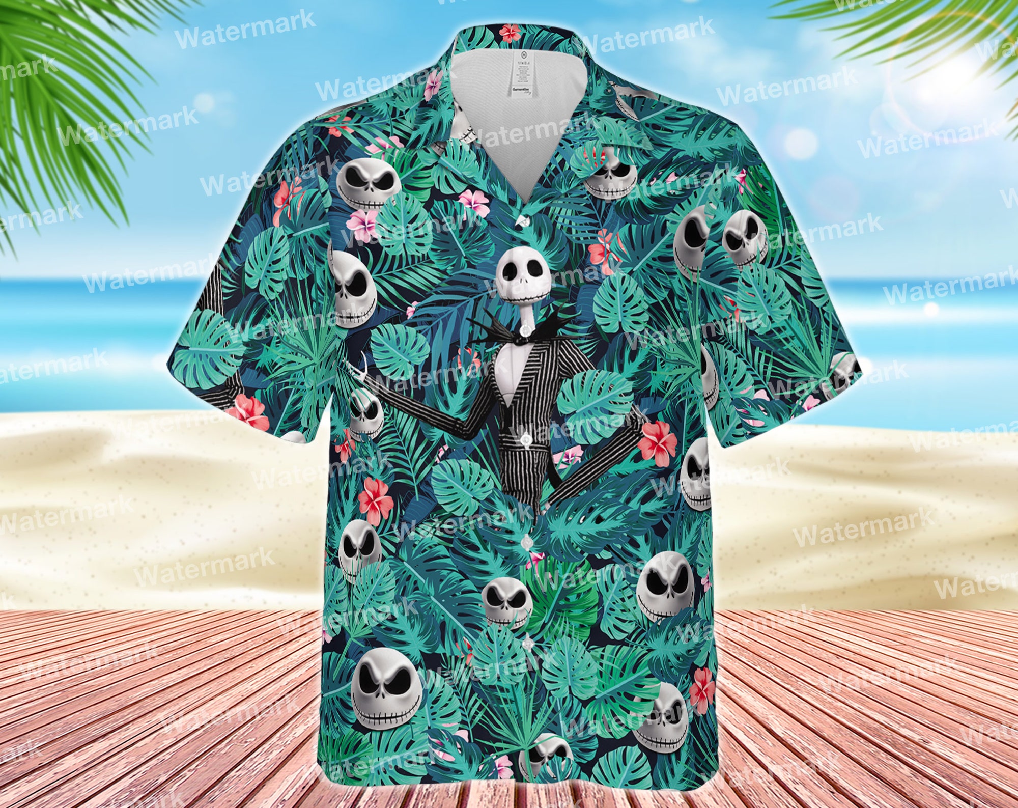 Jack Skellington die Nacht vor Weihnachten Hawaiian Shirt Jack Skellington die Nacht vor Weihnachten Hawaiian Shirt
