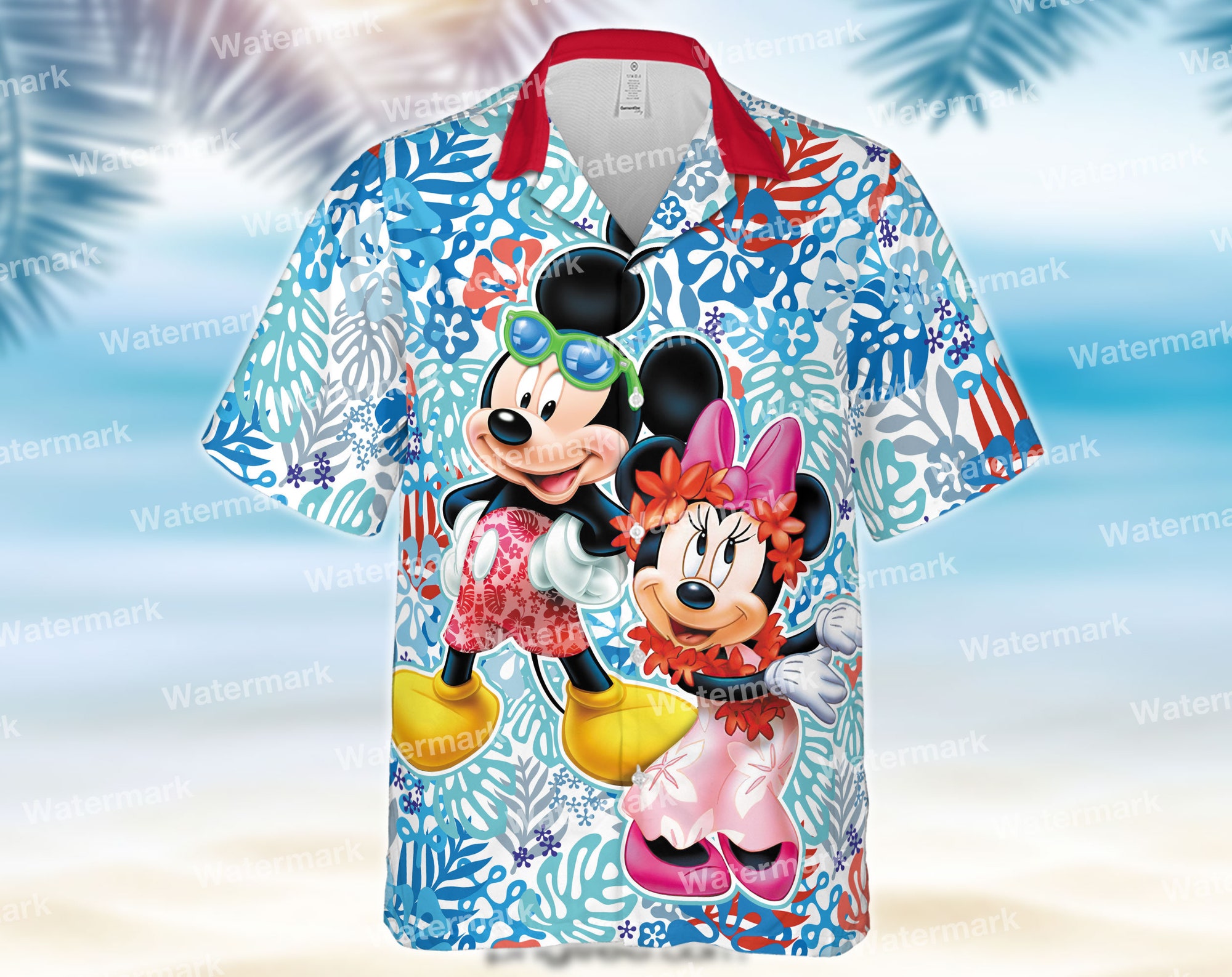 Mickey and minnie Couple Hawaiian Shirt Mickey and minnie Couple Hawaiian Shirt