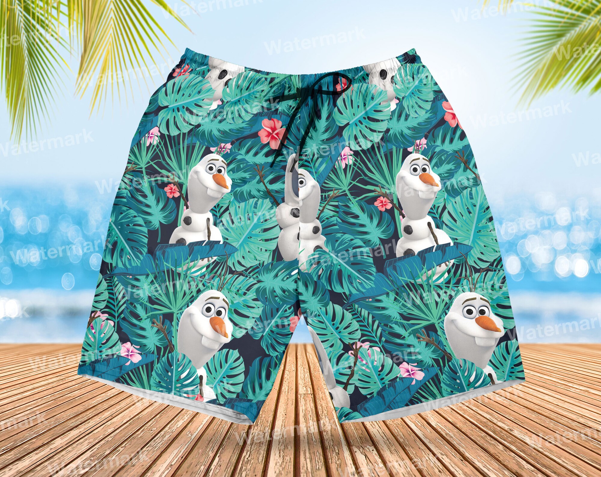 Olaf floral hawaiian shirt