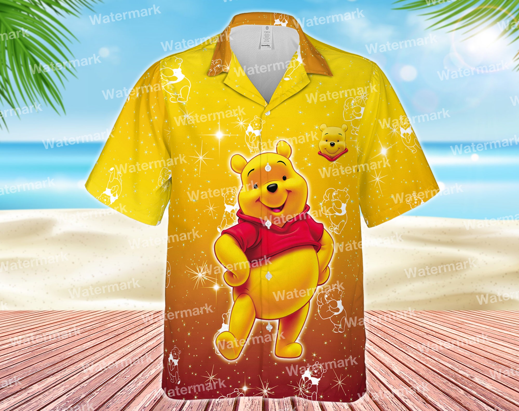 Winnie the pooh bling Hawaiian Shirts Winnie the pooh bling Hawaiian Shirts