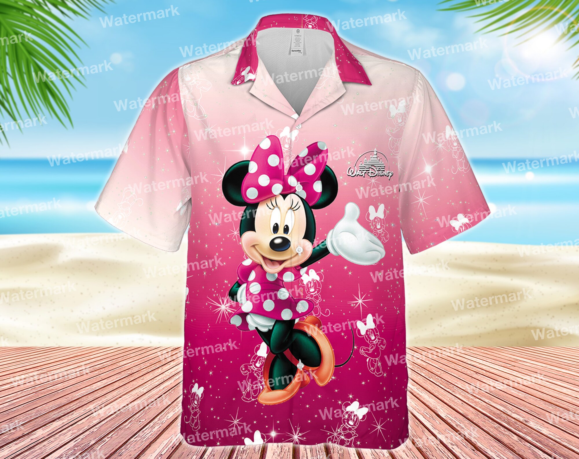Minnie Maus floral Hawaiian Shirt Minnie Maus floral Hawaiian Shirt