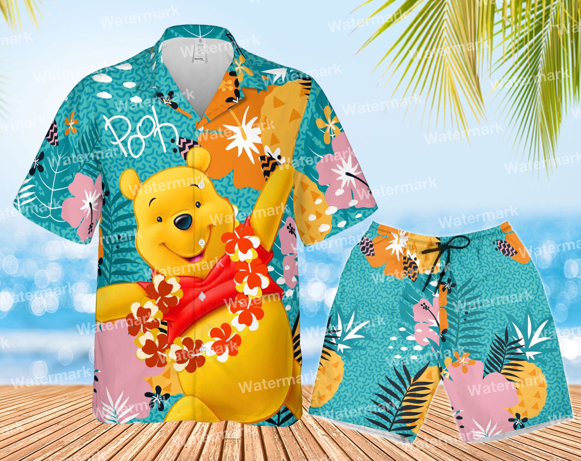 pooh hawaiian shirt