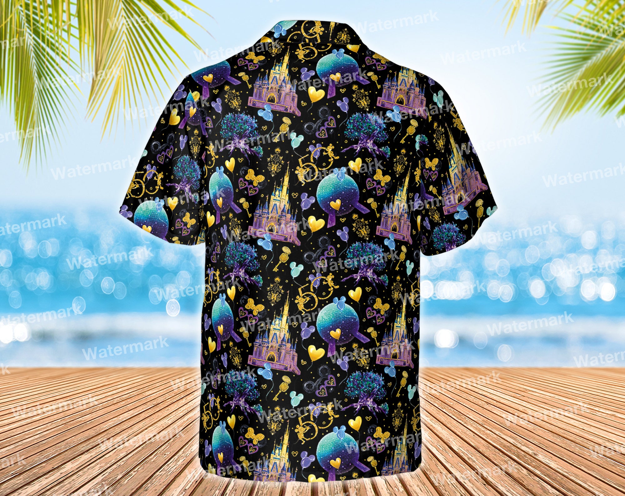 Disneyworld 50th anniversry hawaiian shirt, mickey mouse hawaiian shirt