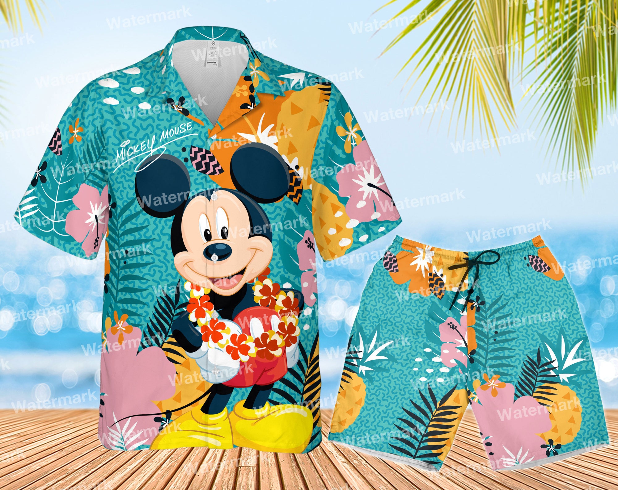 mickey mouse hawaiian shirt