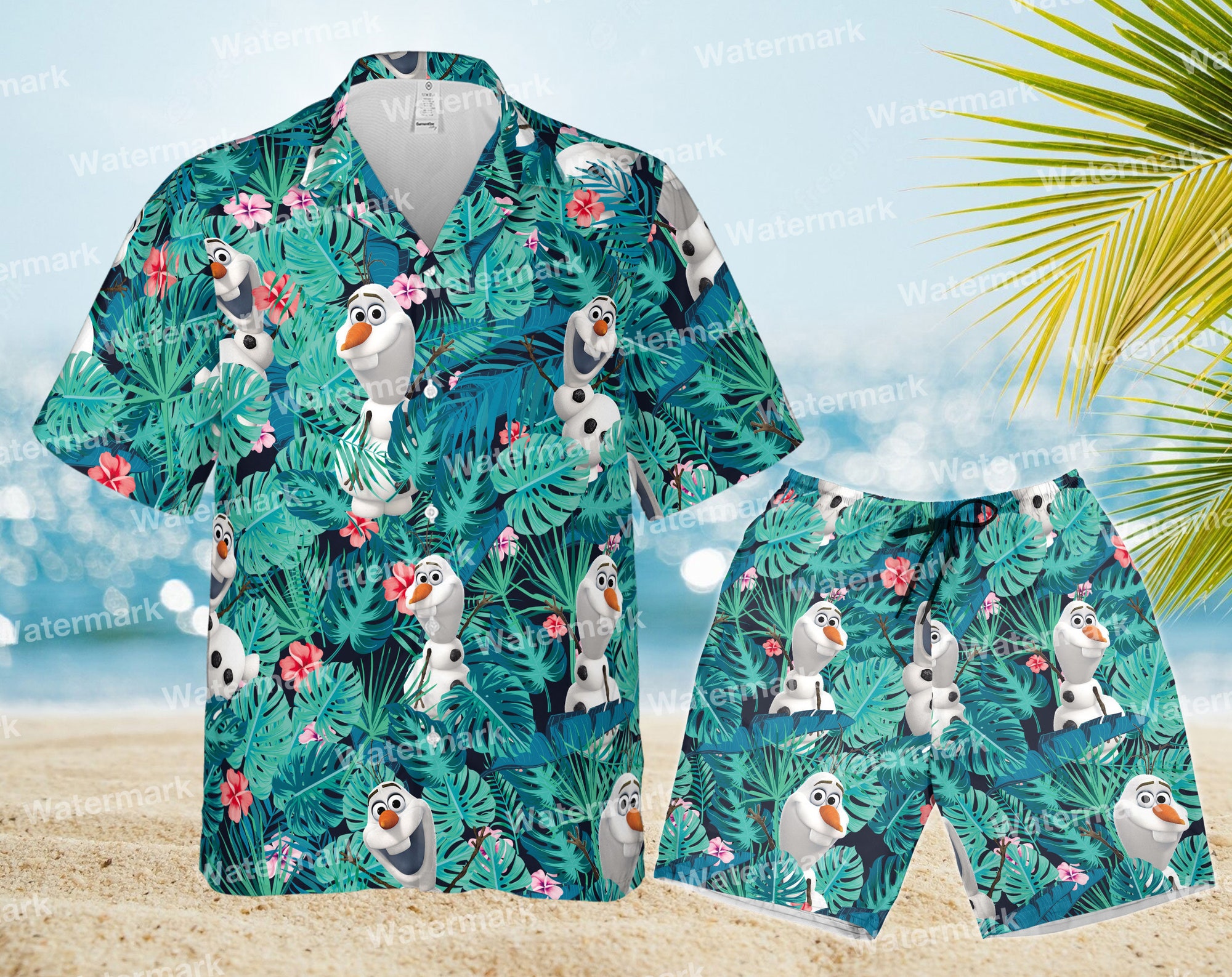 Olaf floral hawaiian shirt