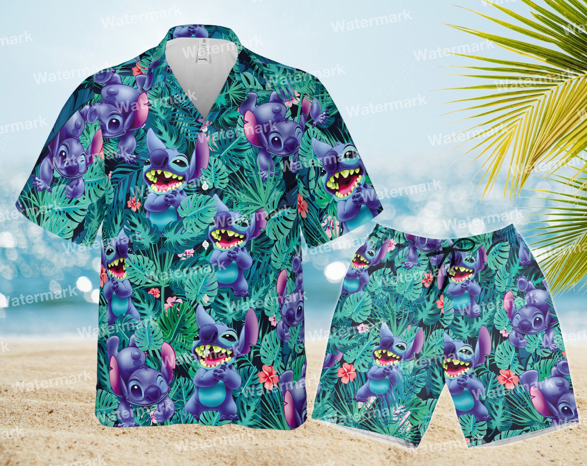 Discover Stitch floral hawaiian shirt