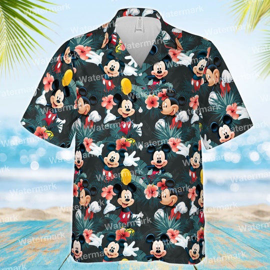 Disover Mickey mouse disney hawaiian shirt