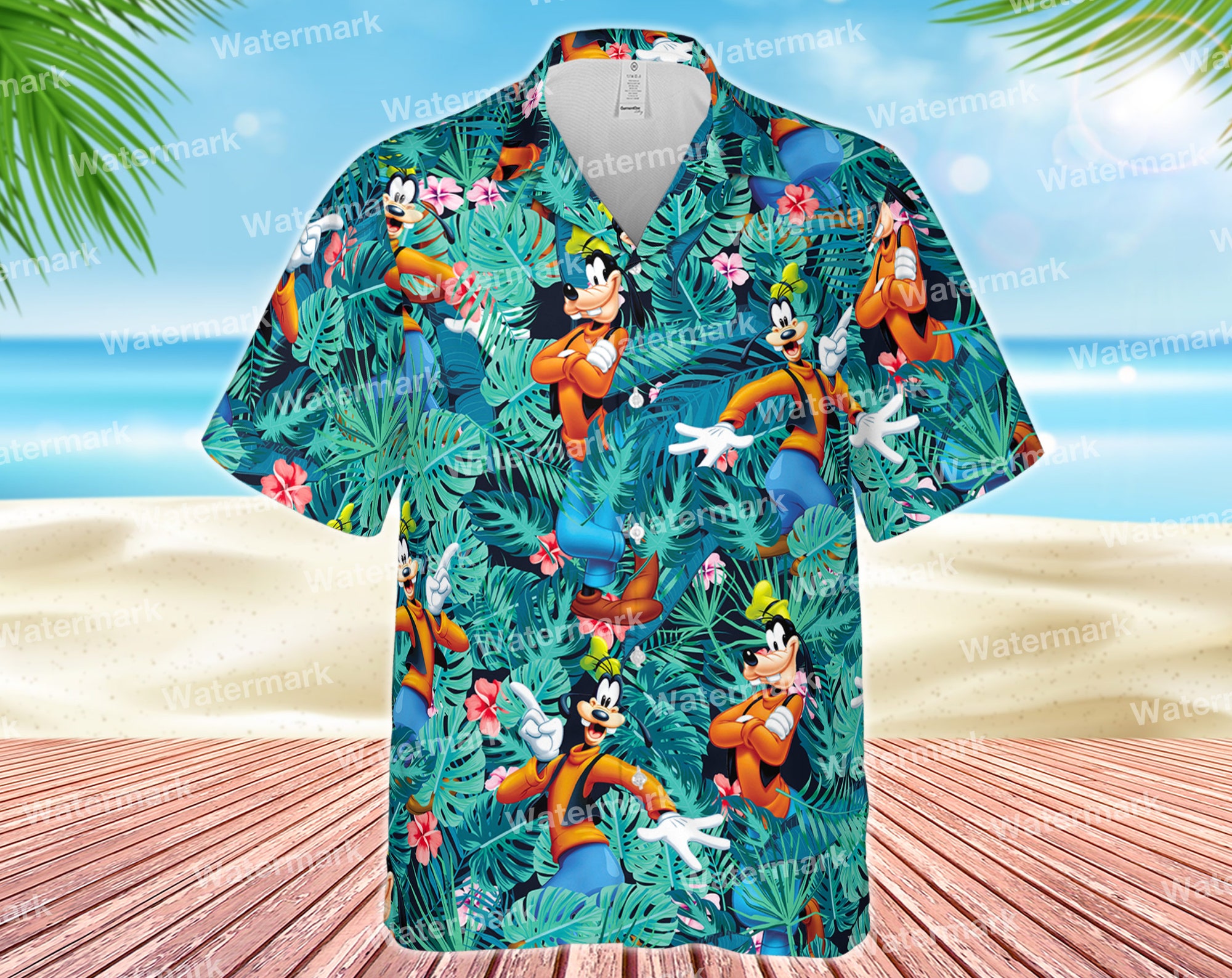 Goofy floral hawaiian shirt