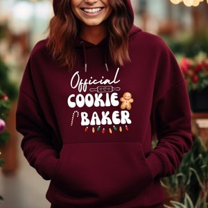 Official Cookie Baker Shirt, Christmas Sweatshirt, Cookie Hoodie, Christmas Cookie gift Sweatshirt, Christmas Cooking Tees