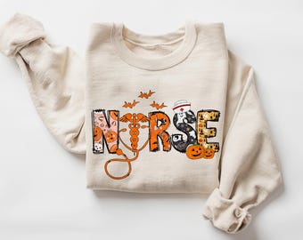 Spooky Season Nurse Sweatshirt: Halloween Party Shirt