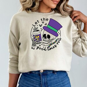Let the Good Times Roll Mardi Gras Sweatshirt, Mardi Gras Hoodie, Mardi Gras Sweater, Mardi Gras Shirt, New Orleans Sweater, Fat Tuesday