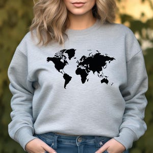 World Map Shirt, Travel Sweater, Adventure Tee, Traveler Sweatshirt, Travel Lover Tee, Geography Shirt, Geography Shirt, Wanderlust Hoodie