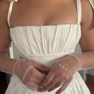 Embroidered Bridal Fingerless Gloves: Ivory Wedding Opera Gloves