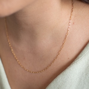Gold Paperclip Chain Necklace • Paperclip Necklace • Paperclip Chain • Layering Necklace • 14K Gold Filled
