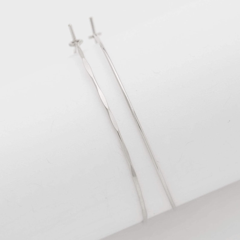 Small to Large 925 Sterling Silver Hoop Earrings • Nickel Free Silver Hoop Earrings image 4