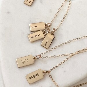 Mini tag necklace Clearance