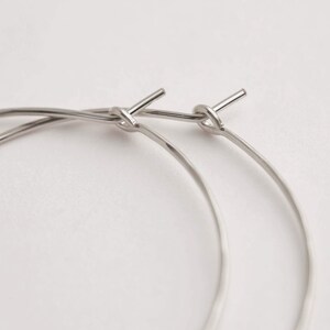 Small to Large 925 Sterling Silver Hoop Earrings • Nickel Free Silver Hoop Earrings image 2