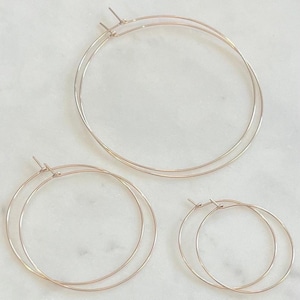 Weightless Waterproof • Sensitive Free • Thin Classic Hoop Earrings