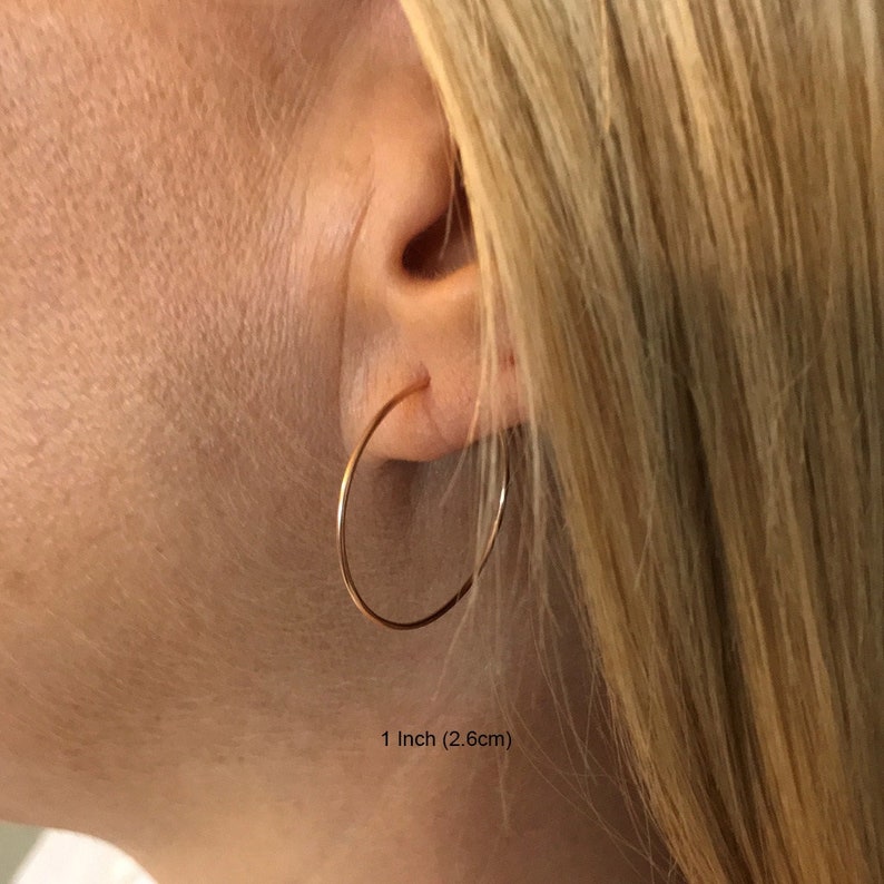Gold Hoop Earrings Sensitive Ears Hypoallergenic Earrings XL Gold Hoop Earrings Nickel Free Earrings Gold Tiny Hoop Earrings