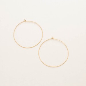 Large Gold Hoop Earrings 2 Inch Thin Gold Hoop Earrings - Etsy