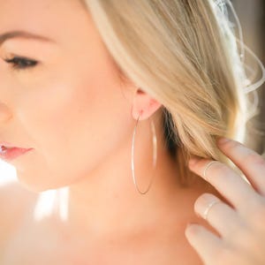 Small to Large 925 Sterling Silver Hoop Earrings • Nickel Free Silver Hoop Earrings image 3