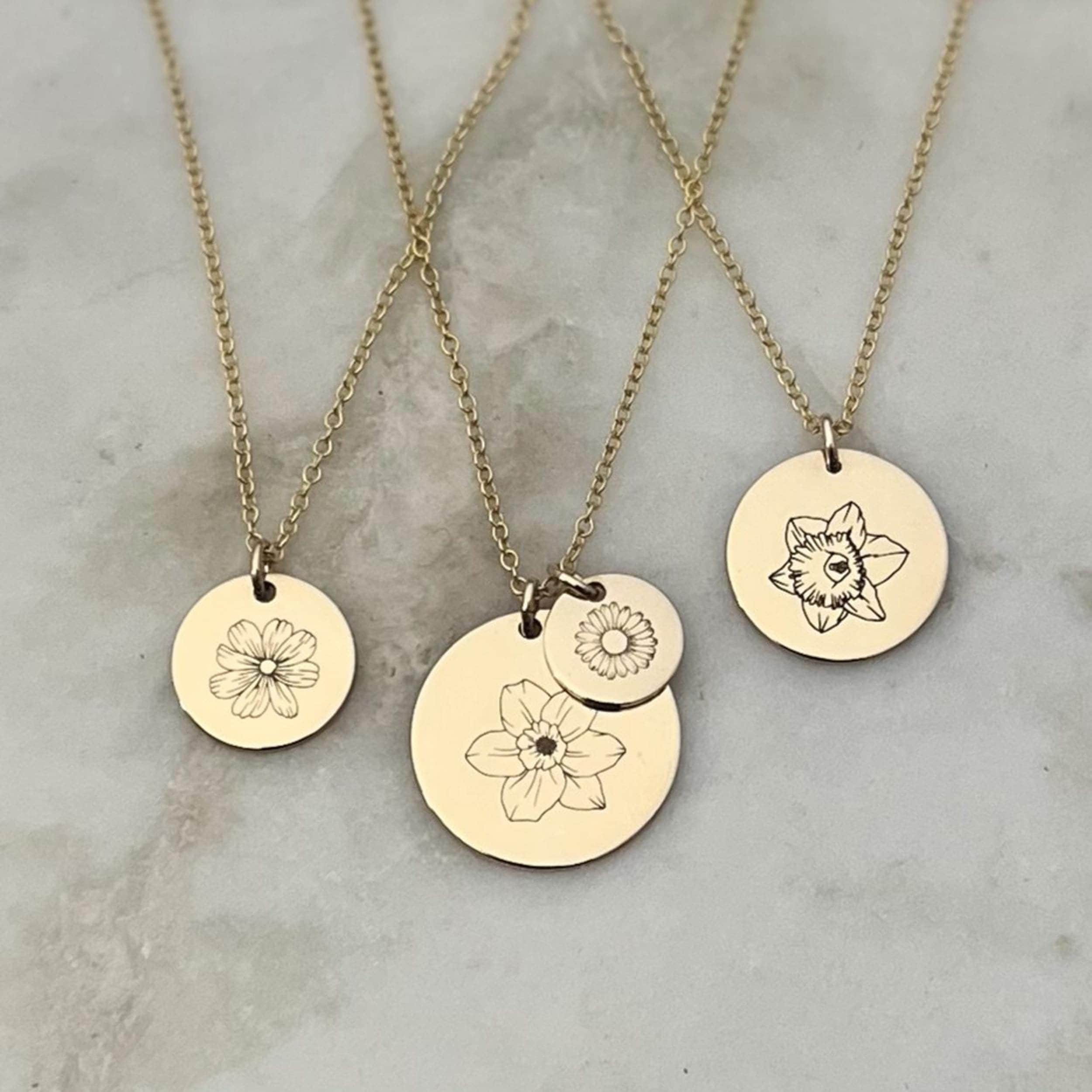 925 Daisy Necklace - Etsy