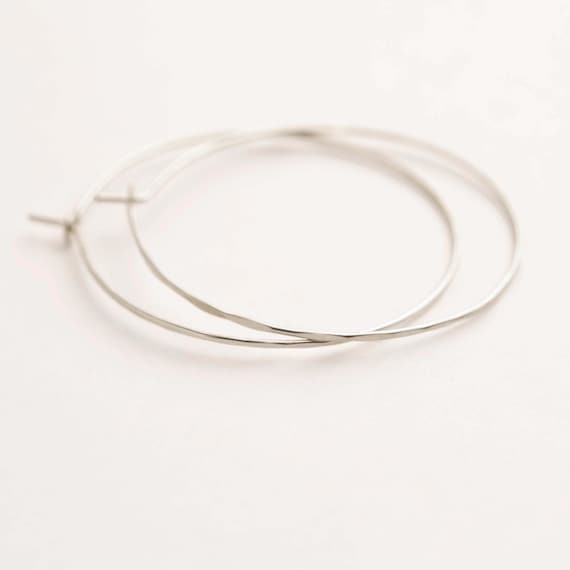 Small to Large Thin Solid 925 Sterling Silver Hoop Earrings 1 4