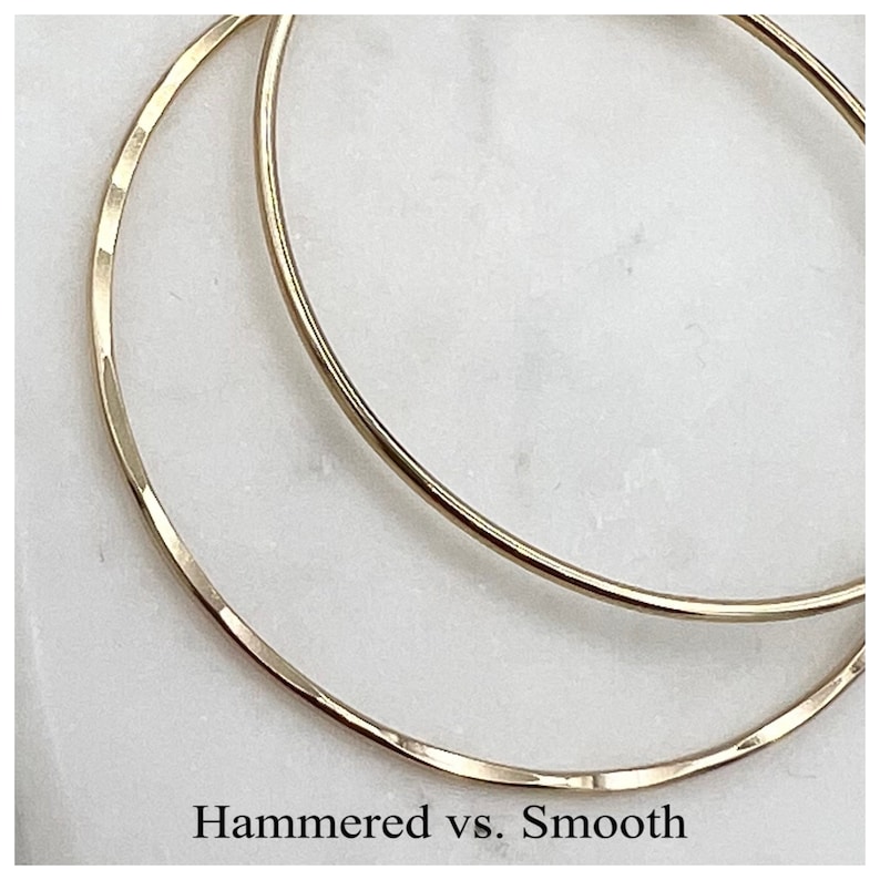 Small to Extra Large Dangle Drop Hoop Earrings Front Facing Hoop Earrings 14k Gold Filled or Solid 925 Sterling Silver Nickel Free image 10