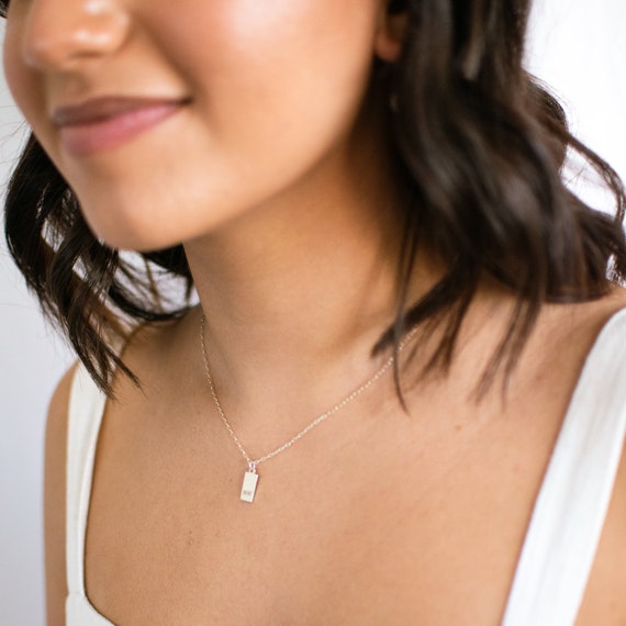 Buy Name Necklace • Initial Necklace 925 Sterling Silver • Tiny