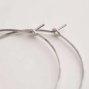 Small to Large 925 Sterling Silver Hoop Earrings • Nickel Free Silver Hoop Earrings image 2