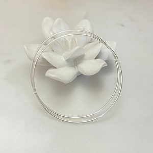 1.3MM Thick Endless Hoop Earrings • Sterling Silver Hoops • Continuous Hoop Earrings • Silver Hoop Earrings • Large Sleeper Hoops