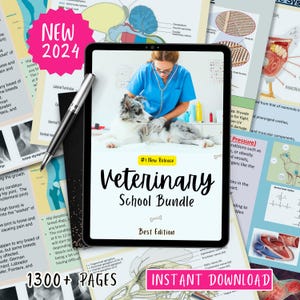 Mais vendido 1300+ PÁGINAS Guia de estudo para enfermeiros veterinários Anotações de enfermagem veterinária Caderno para técnico veterinário Livro para estudantes de medicina veterinária