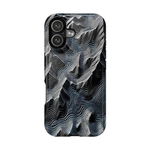 Topographic Map MagSafe Phone Case Gift | iPhone 15 Pro Max with Mountain Terrain Design image 10