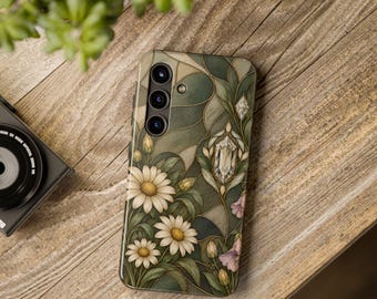 Diamond Daisy Phone Case, April Birthstone Floral Design