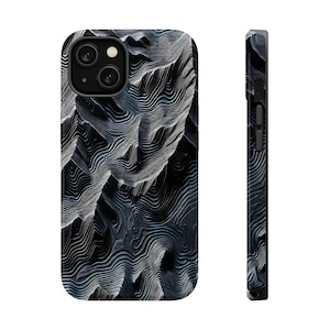 Topographic Map MagSafe Phone Case Gift | iPhone 15 Pro Max with Mountain Terrain Design image 3