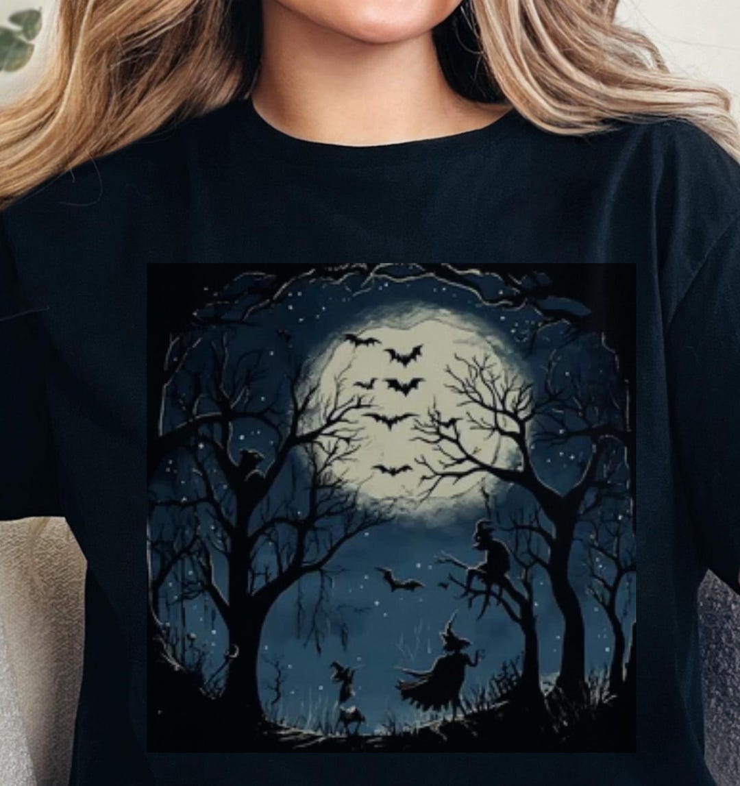 The Scarlet Savior T-Shirt – Scarlet Woman Tee | Dark Fantasy Full Moon Art | BOTC