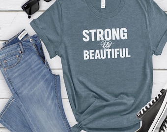 Gym-T-shirt | Träningsmotivation | Empowerment-T-shirt | Strong Girl-utrustning