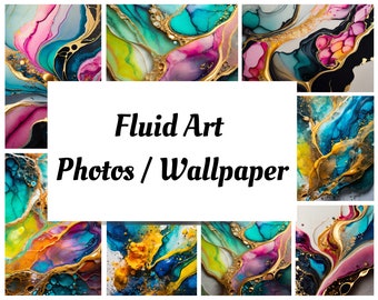 Rainbow FLUID Art | Digital Art Print, Wall Art, AI Generated, AI Art, Digital Download, Home Decor, Printable, Wallpaper