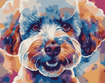 Watercolor Dog SVG | Digital Art Print, Wall Art, AI Generated, AI Art, Digital Download, Home Decor, Printable, Pet Lover Gift, Pet Lovers